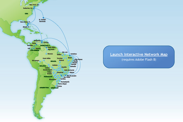GlobeNet Network Map